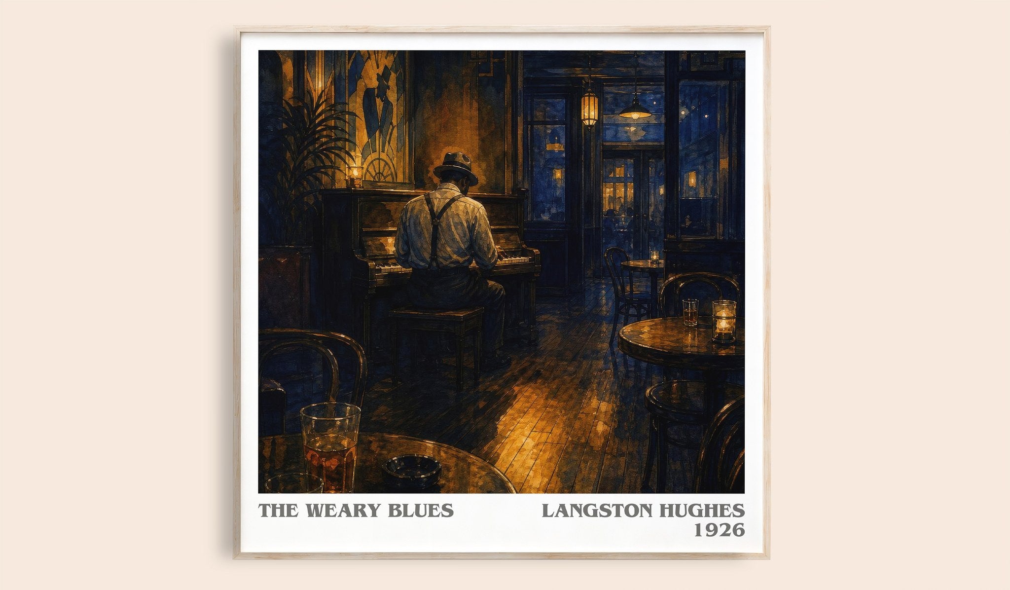 The Weary Blues Literary Art Print by Langston Hughes