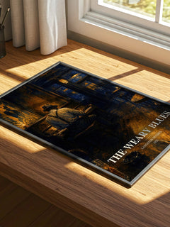 The Weary Blues watercolour book poster framed on wall – poetry wall art