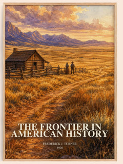 The Frontier in American History watercolour book poster by Frederick J. Turner – framed literary art print