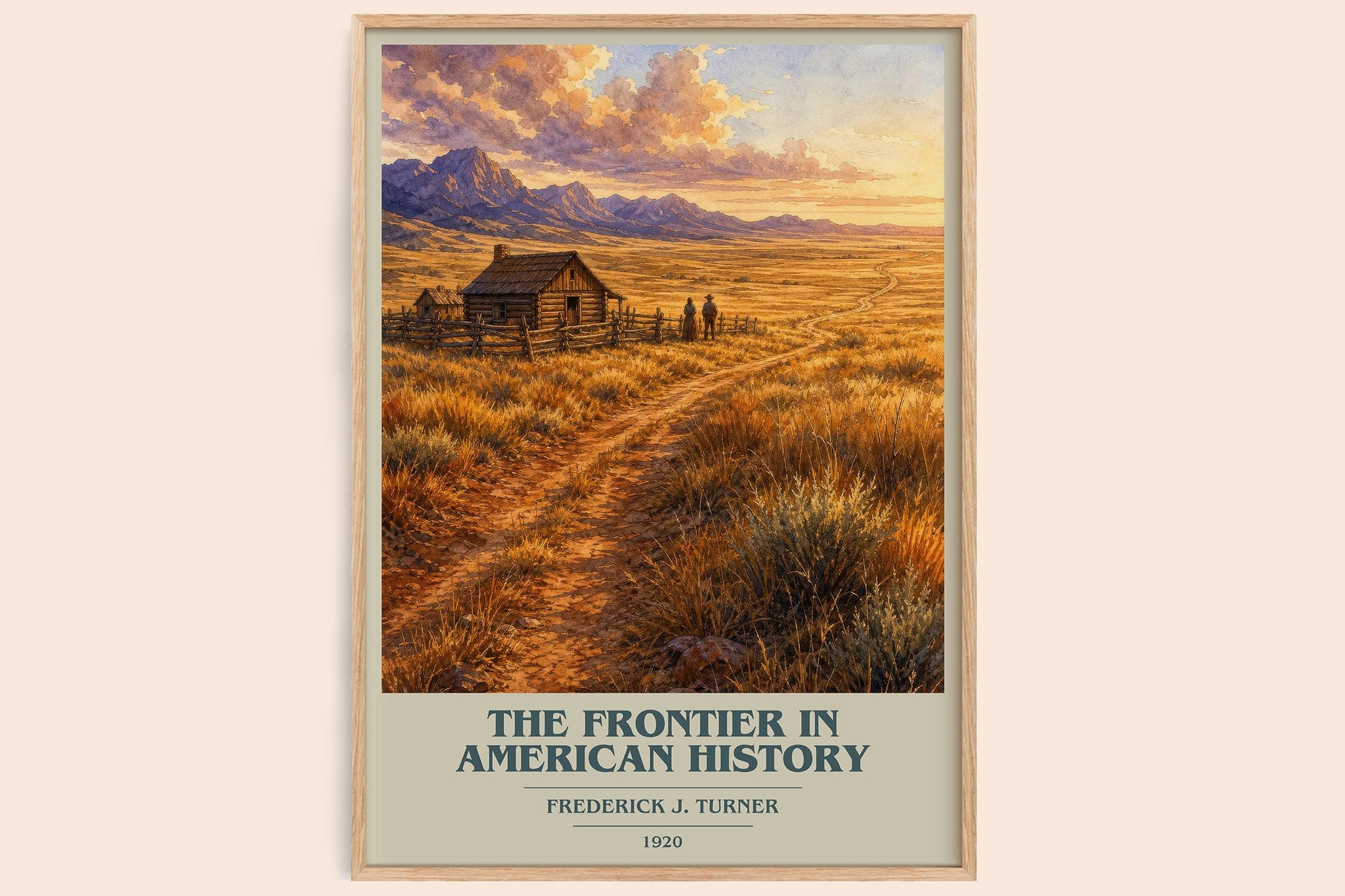 Frontier in American History Book Cover Poster by Frederick J. Turner