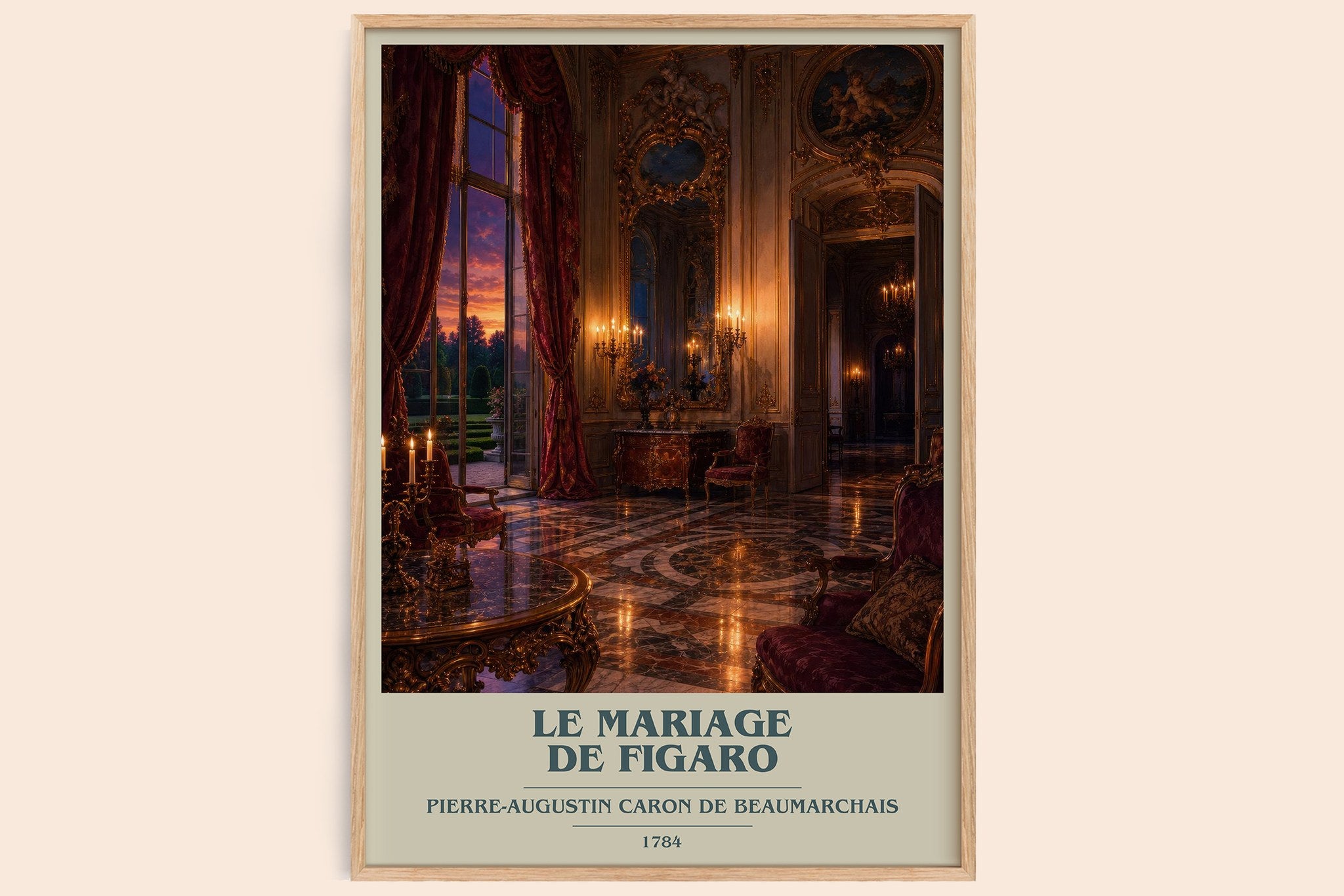 Le Mariage De Figaro Book Cover Poster by P. Beaumarchais