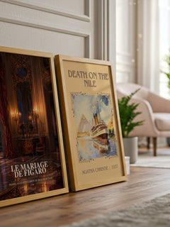 Le Mariage De Figaro watercolour print framed by window – literary home decor