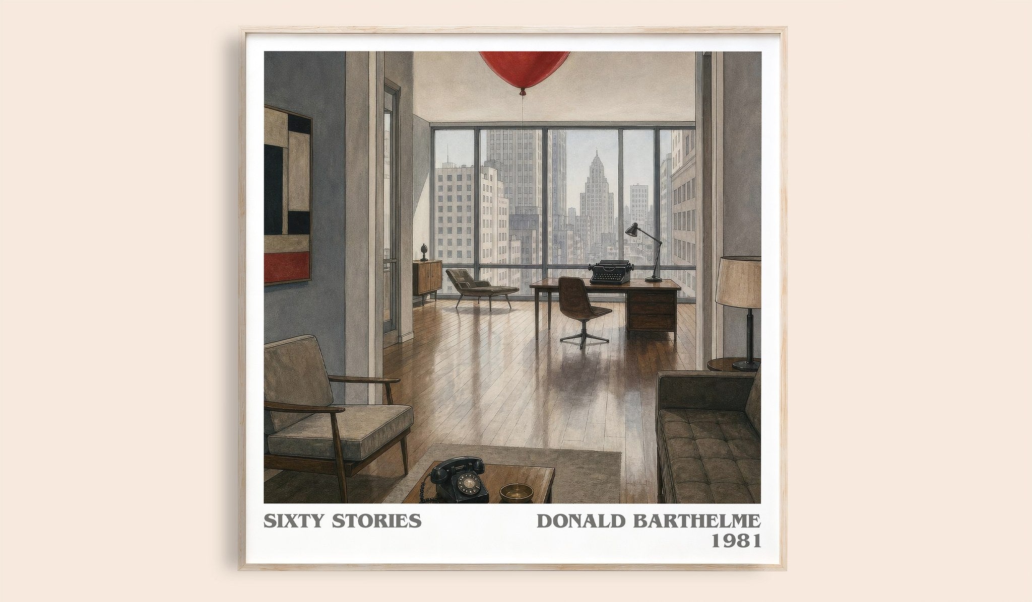 Sixty Stories Literary Art Print by Donald Barthelme
