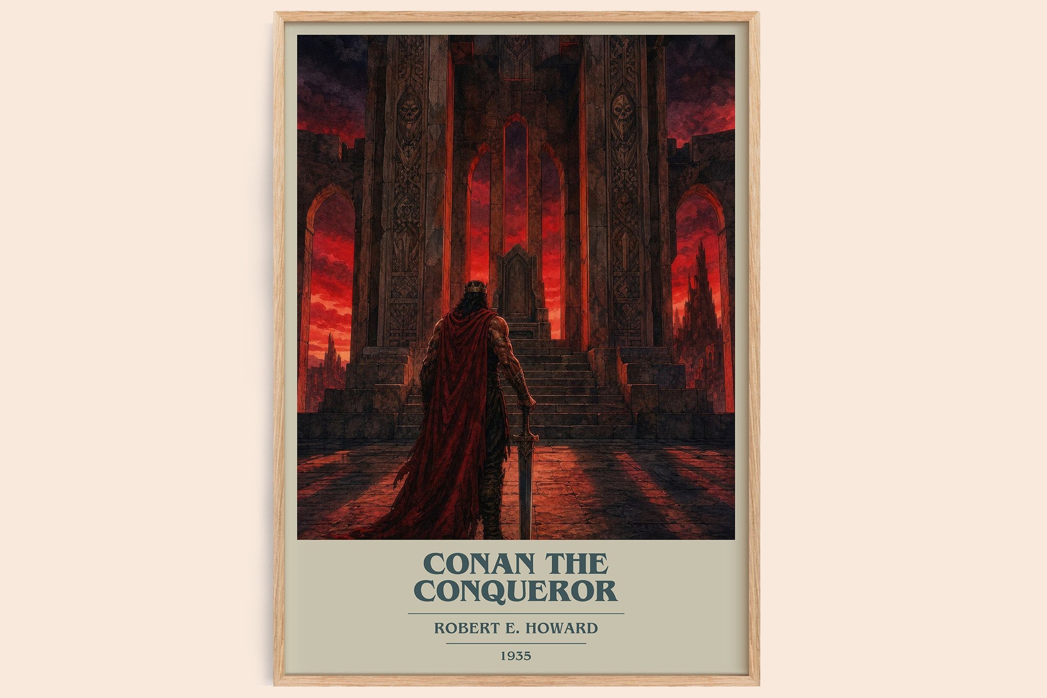 Conan The Conqueror Book Cover Poster by Robert E. Howard