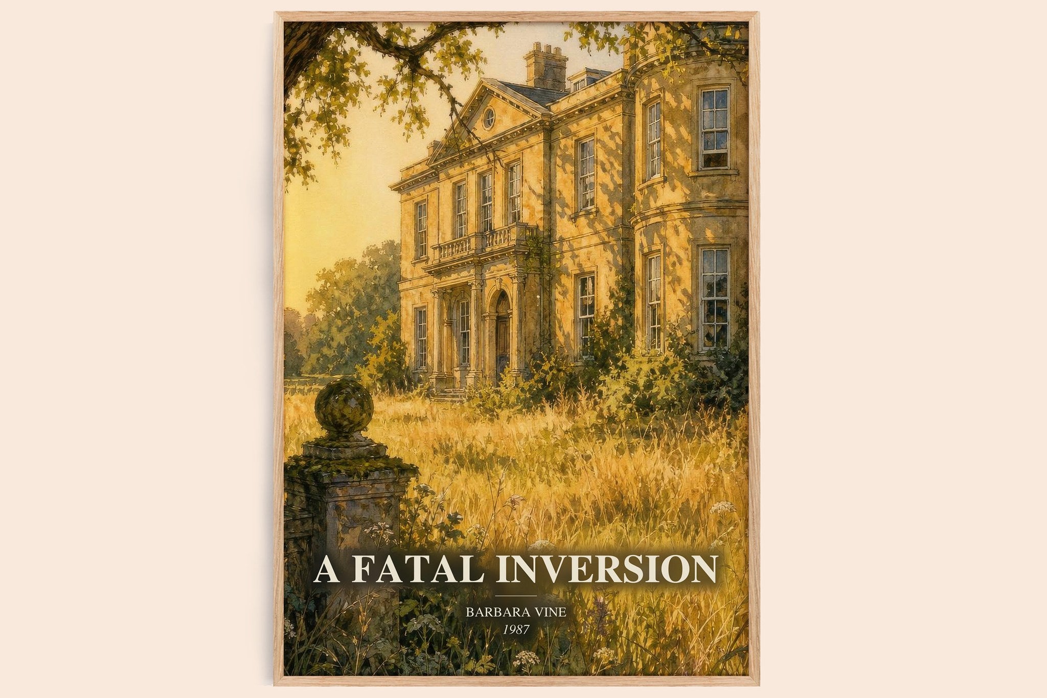 A Fatal Inversion Book Watercolour Illustration by Barbara Vine