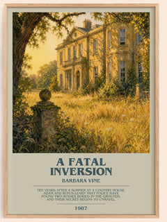 A Fatal Inversion Bookish Wall Art by Barbara Vine – framed poster