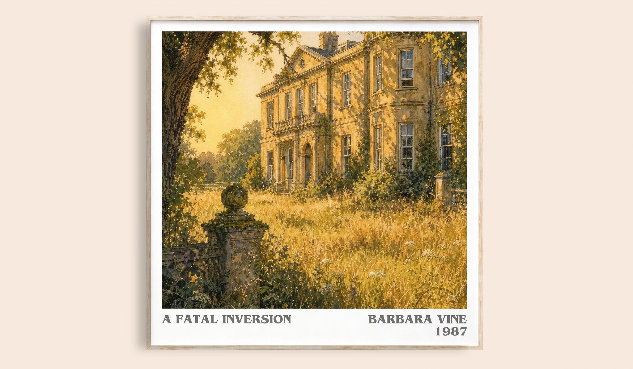 A Fatal Inversion Literary Art Print by Barbara Vine