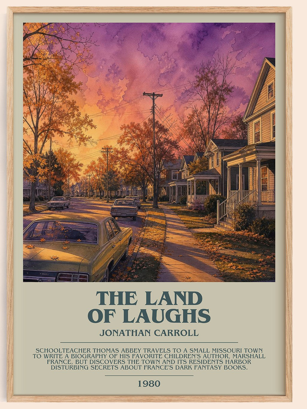 The Land Of Laughs Bookish Wall Art by Jonathan Carroll – framed poster
