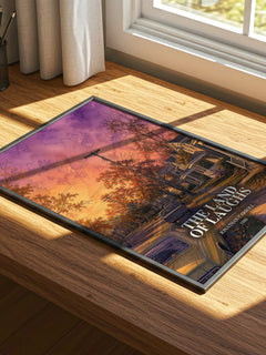The Land Of Laughs watercolour book poster framed on wall – fantasy wall art