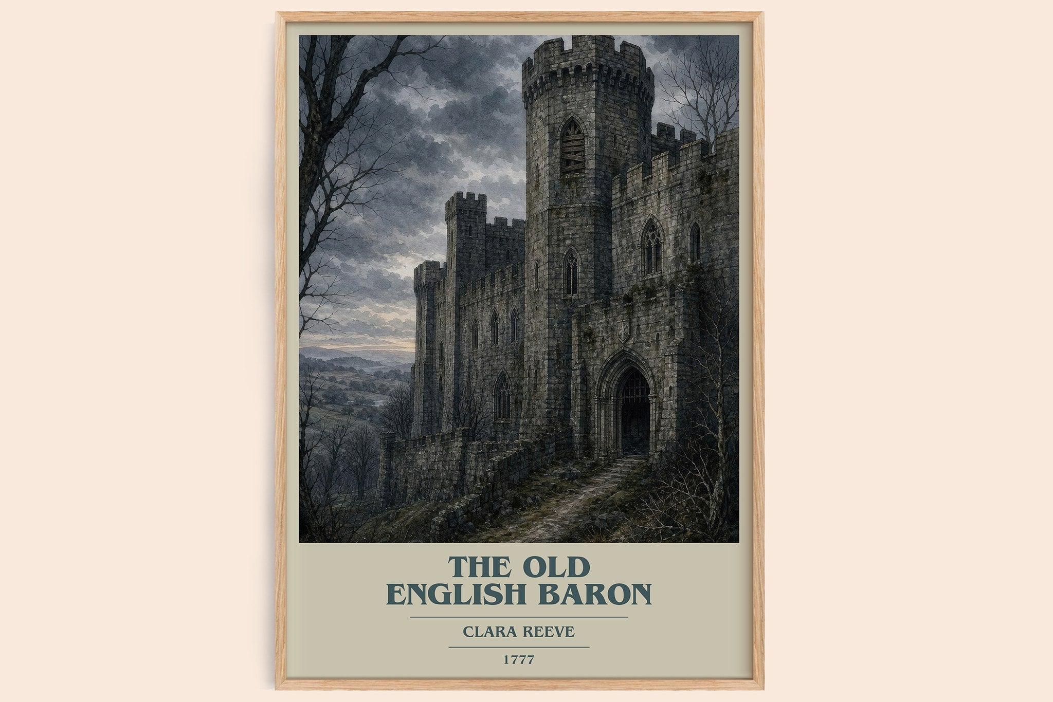 The Old English Baron Book Cover Poster by Clara Reeve
