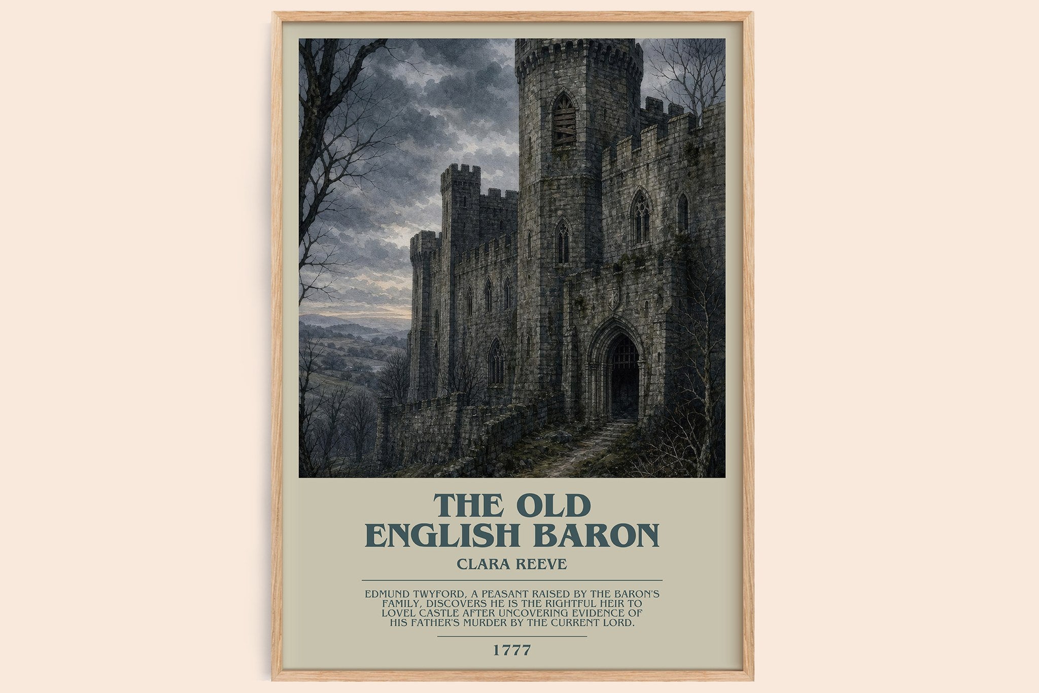 The Old English Baron Bookish Wall Art by Clara Reeve