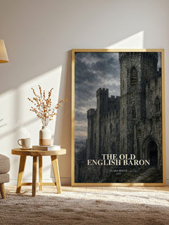 The Old English Baron watercolour print in frame leaning in hallway – gothic wall art