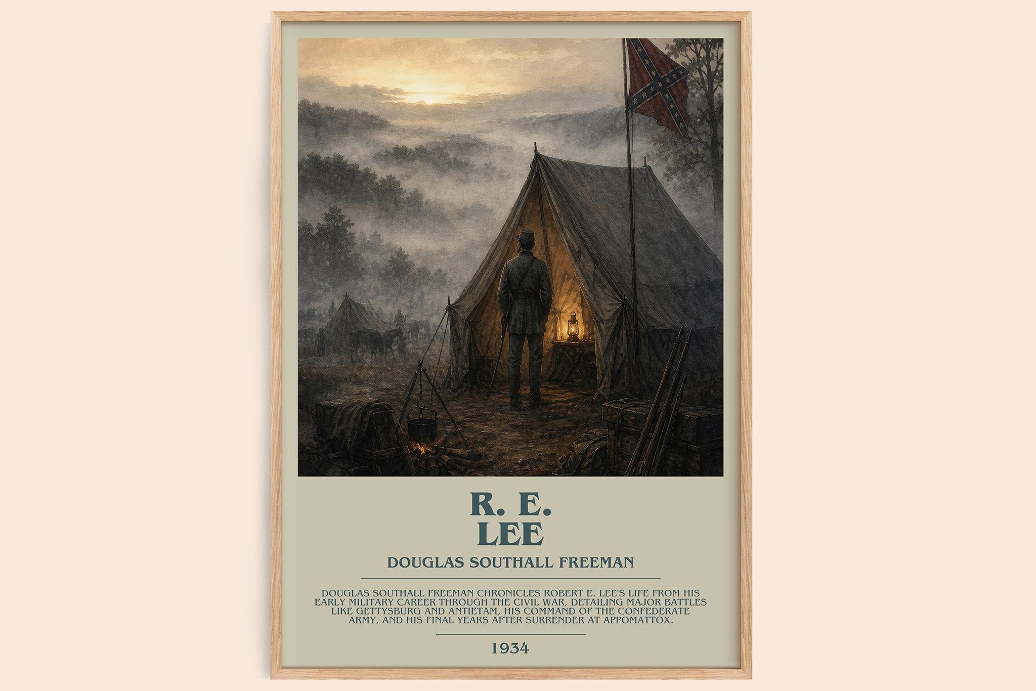 R. E. Lee Bookish Wall Art by Douglas Southall Freeman