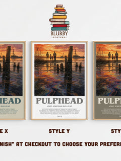 Pulphead Bookish Wall Art by John Jeremiah Sullivan – Style X, Y and Z side by side – choose your finish