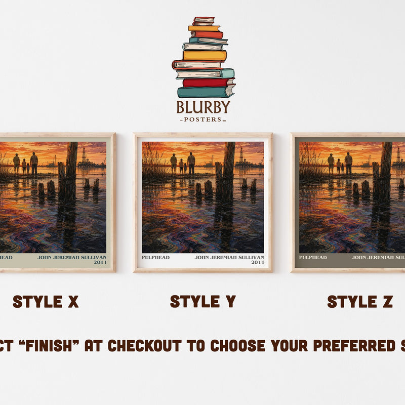 Pulphead literary print in frame leaning in hallway – non fiction wall art