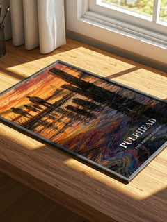 Pulphead watercolour book poster framed on wall – non fiction wall art