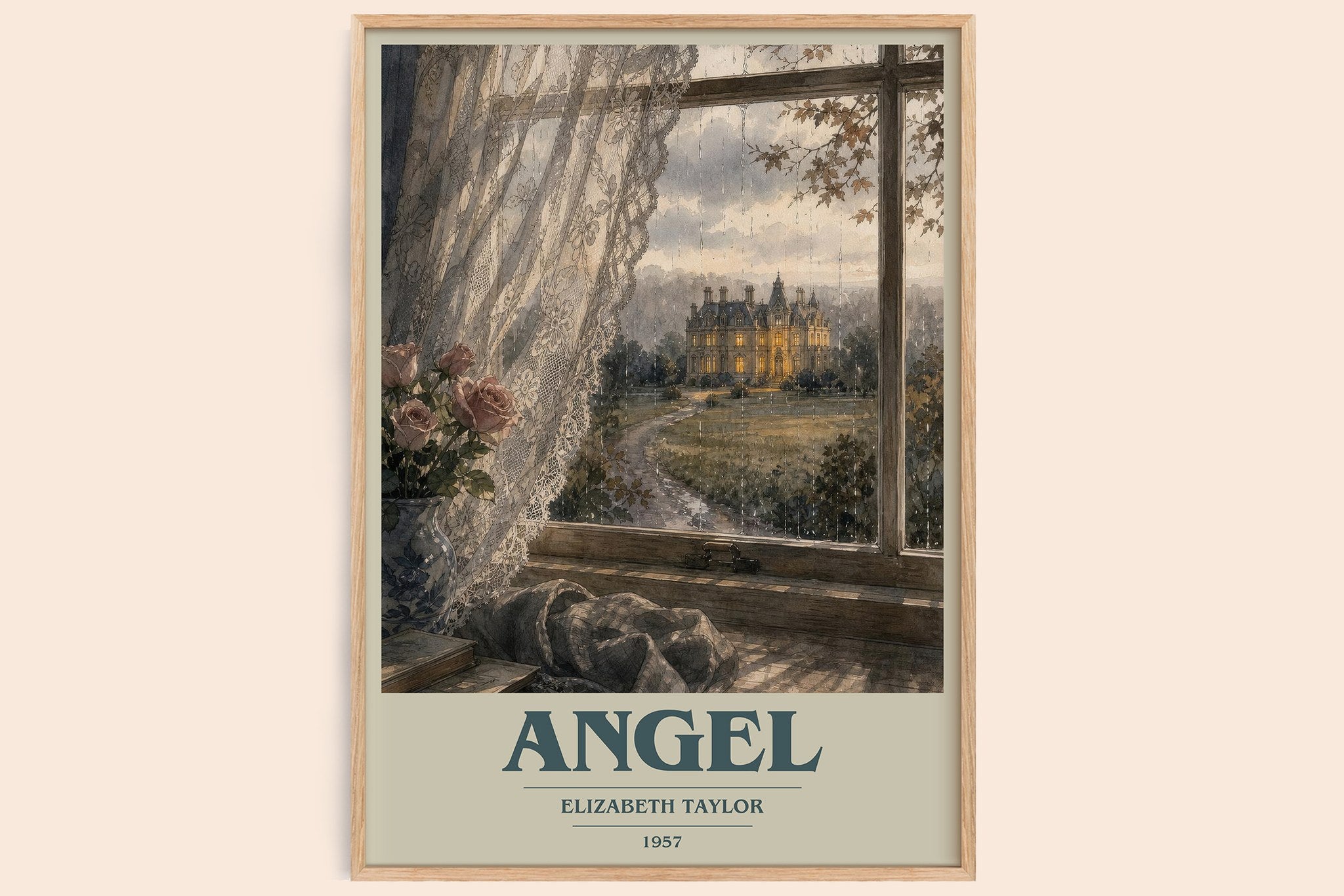 Angel Book Cover Poster by Elizabeth Taylor