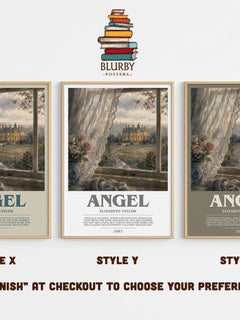 Angel Bookish Wall Art by Elizabeth Taylor – Style X, Y and Z side by side – choose your finish