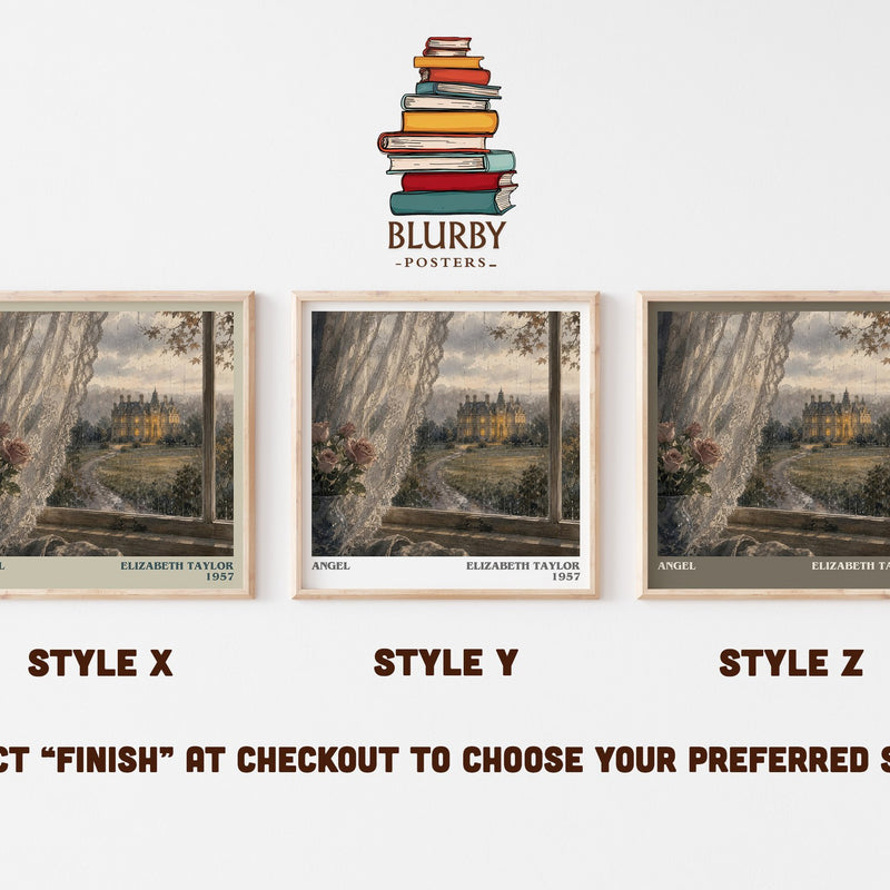 Angel literary print in frame leaning in hallway – satire wall art