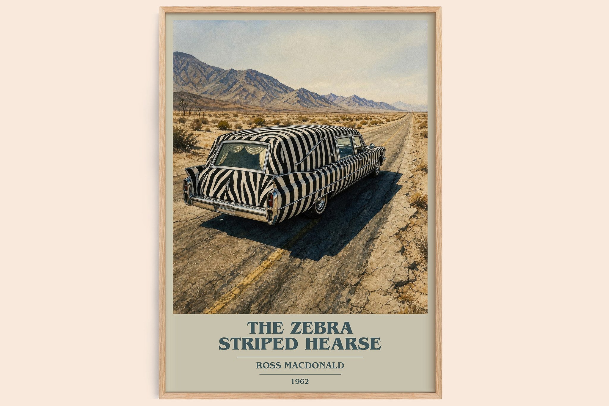 The Zebra Striped Hearse Book Cover Poster by Ross Macdonald