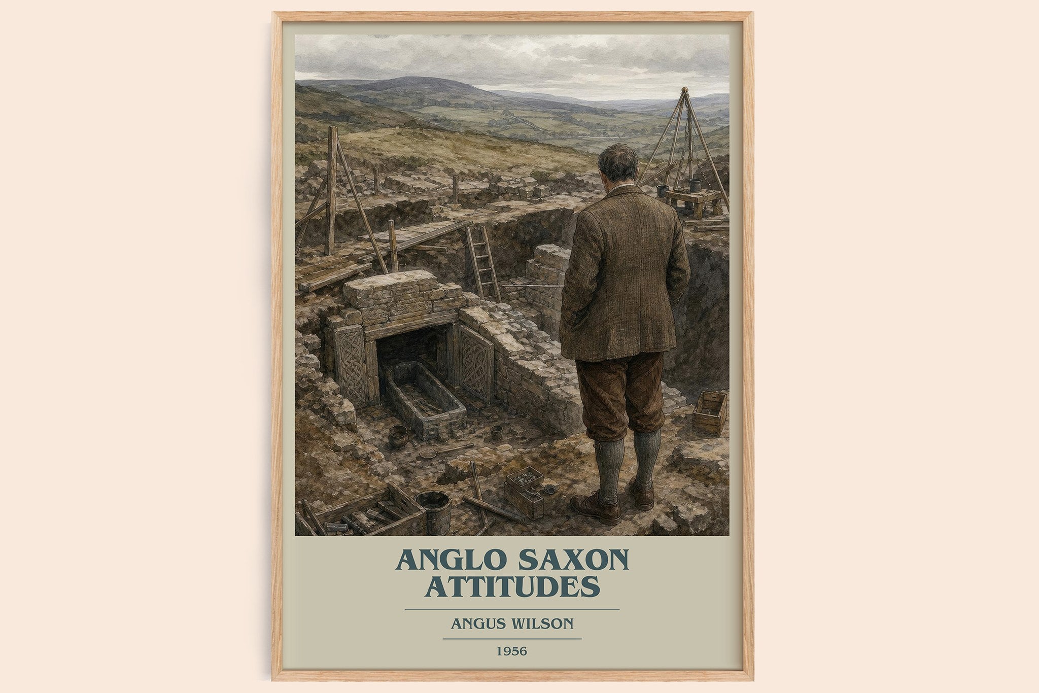 Anglo Saxon Attitudes Book Cover Poster by Angus Wilson