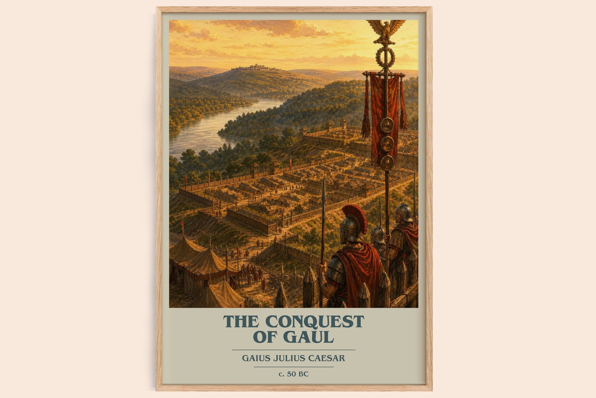The Conquest Of Gaul Book Cover Poster by Gaius Julius Caesar