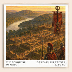 The Conquest Of Gaul literary book poster by Gaius Julius Caesar – framed literary art print