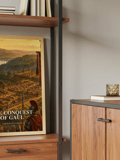 The Conquest Of Gaul book watercolour illustration paper finish options – matte satin gloss