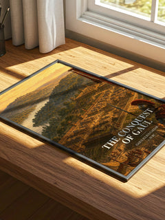 The Conquest Of Gaul watercolour book poster framed on wall – non fiction wall art
