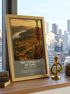 The Conquest Of Gaul bookish poster colour and style options – Gaius Julius Caesar book art