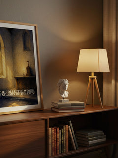 The Collected Works of St. John of the Cross watercolour print on bookshelf – St. John of the Cross fan gift