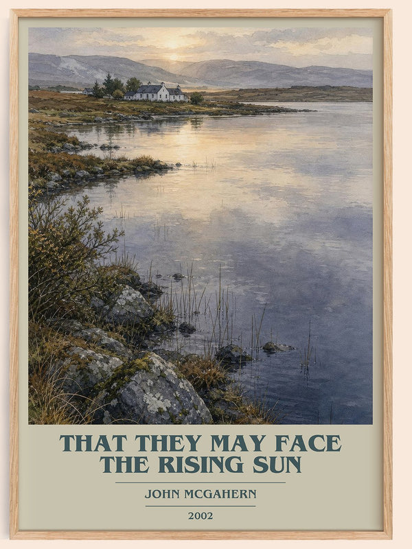 That They May Face the Rising Sun book cover book poster by John McGahern – framed literary art print