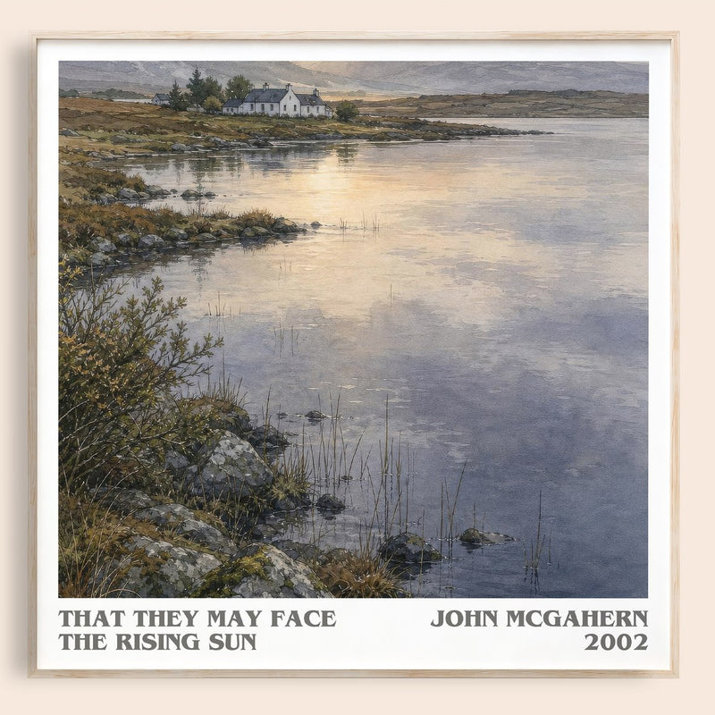 That They May Face the Rising Sun literary book poster by John McGahern – framed literary art print
