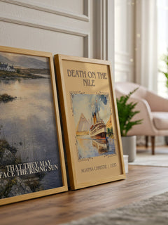 That They May Face the Rising Sun watercolour print framed by window – literary home decor
