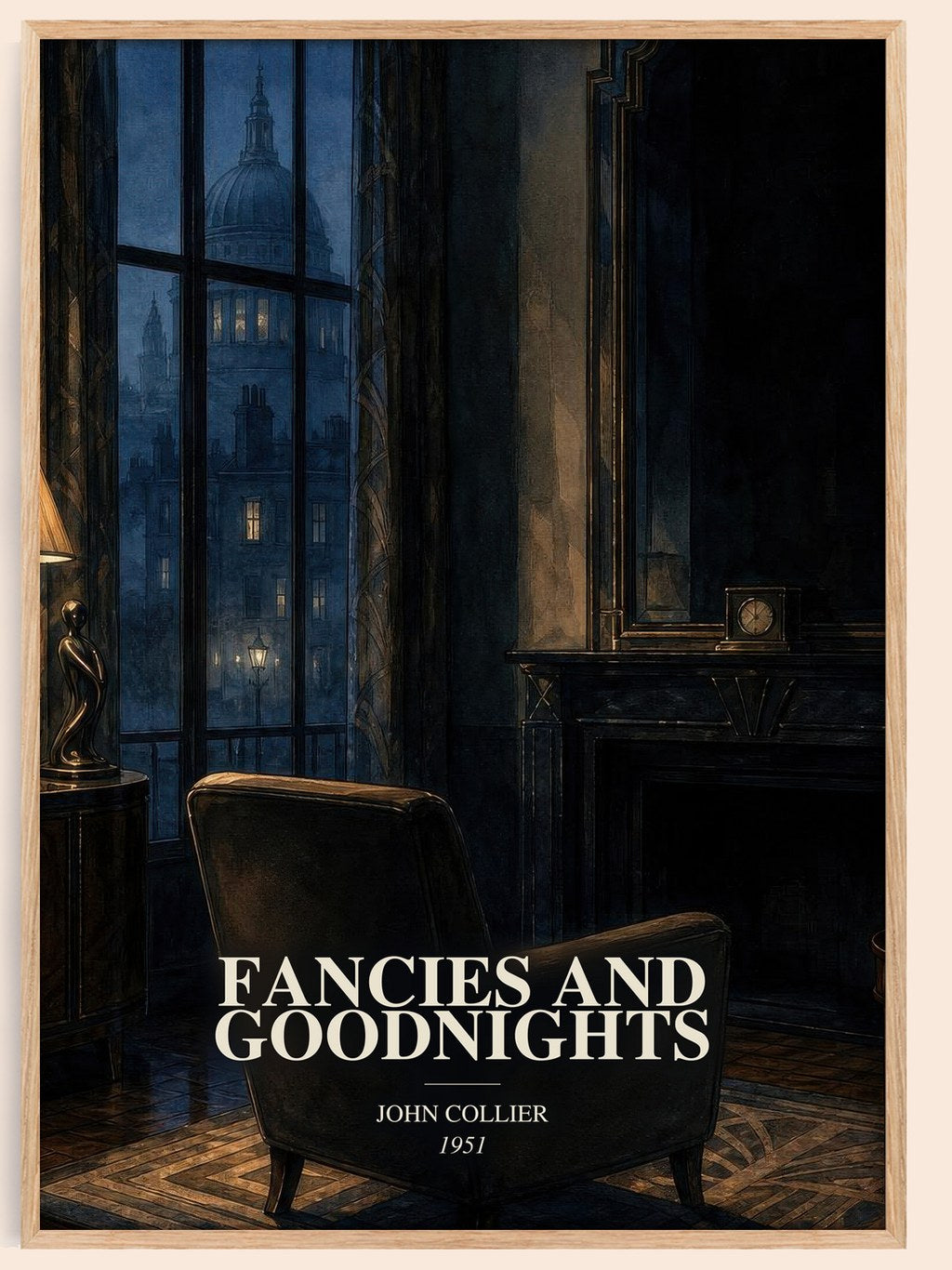 Fancies And Goodnights watercolour book poster by John Collier – framed literary art print