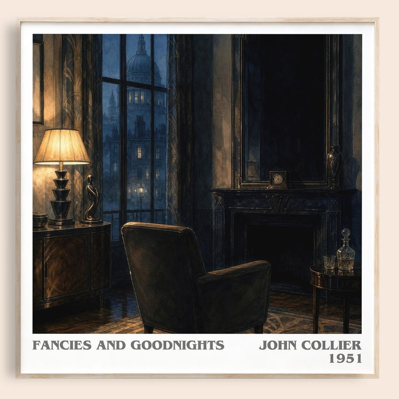 Fancies And Goodnights literary book poster by John Collier – framed literary art print