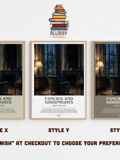 Fancies And Goodnights Bookish Wall Art by John Collier – Style X, Y and Z side by side – choose your finish