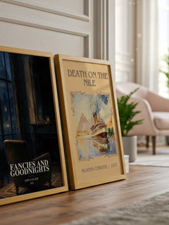 Fancies And Goodnights watercolour print framed by window – literary home decor
