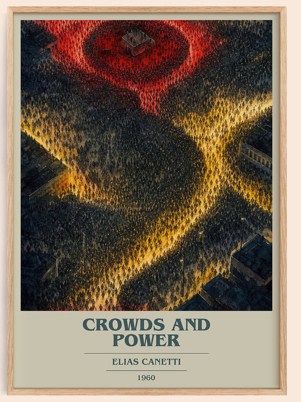 Crowds And Power book cover book poster by Elias Canetti – framed literary art print