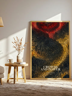 Crowds And Power watercolour print in frame leaning in hallway – philosophy wall art