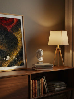 Crowds And Power watercolour print on bookshelf – Elias Canetti fan gift