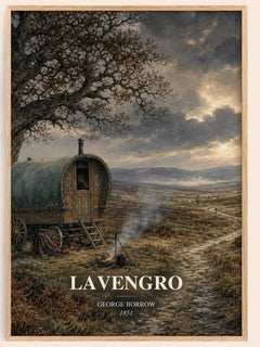 Lavengro watercolour book poster by George Borrow – framed literary art print