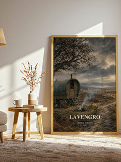 Lavengro watercolour print in frame leaning in hallway – adventure wall art