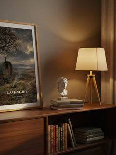 Lavengro watercolour print on bookshelf – George Borrow fan gift