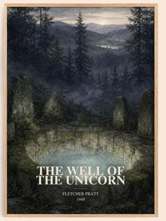 The Well Of The Unicorn watercolour book poster by Fletcher Pratt – framed literary art print