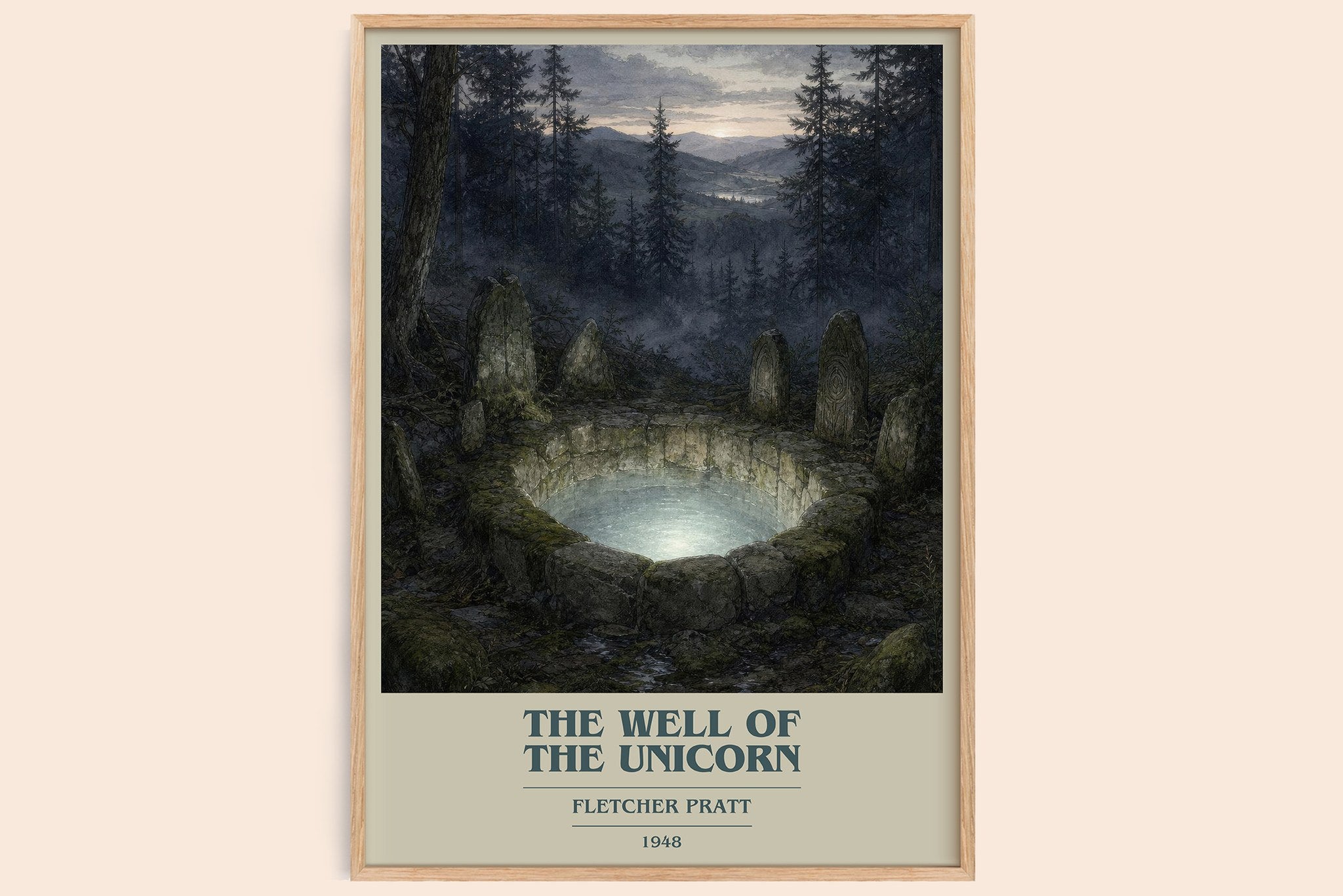 The Well Of The Unicorn Book Cover Poster by Fletcher Pratt