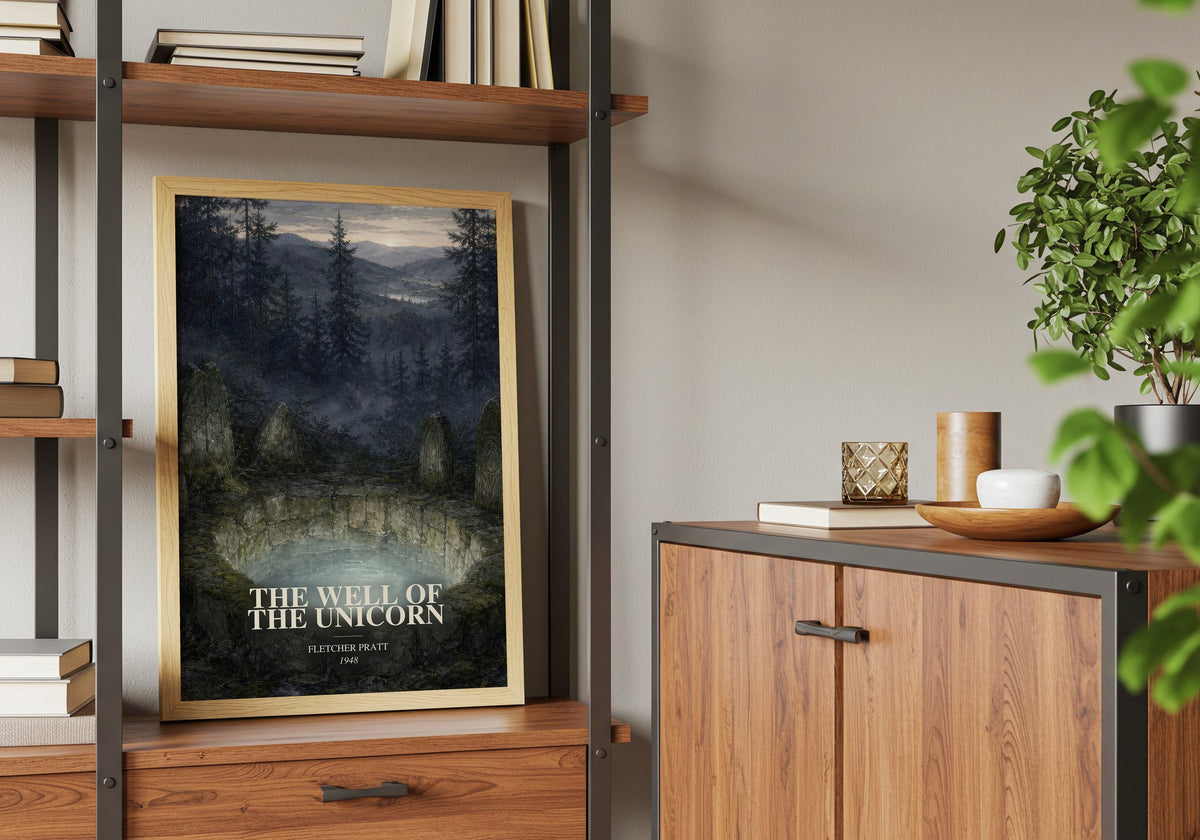 The Well Of The Unicorn book watercolour illustration paper finish options – matte satin gloss