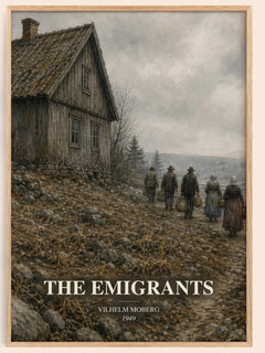 The Emigrants watercolour book poster by Vilhelm Moberg – framed literary art print