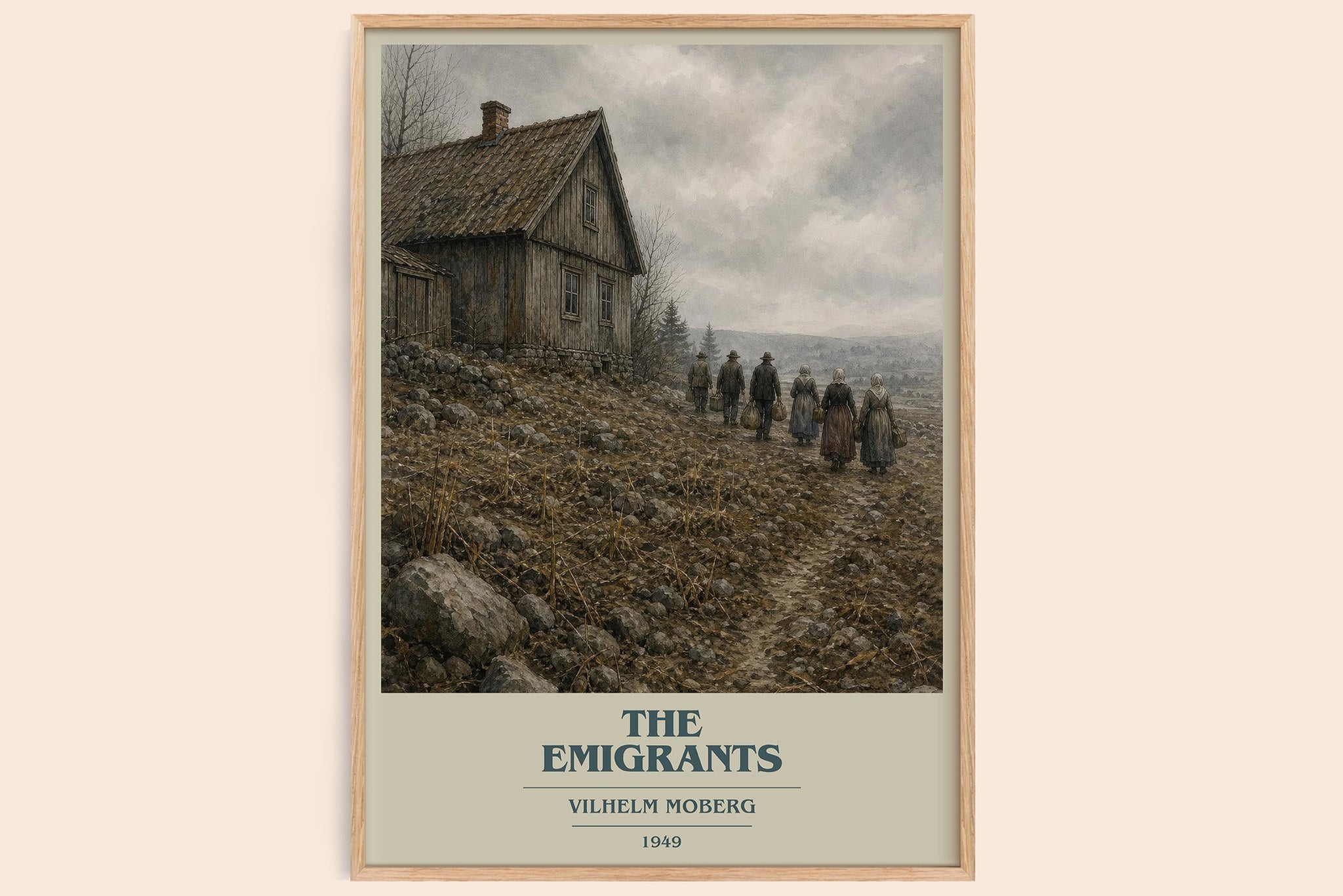 The Emigrants Book Cover Poster by Vilhelm Moberg