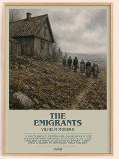 The Emigrants Bookish Wall Art by Vilhelm Moberg – framed poster